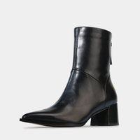 Auroa Black Leather Ankle Boots - EOS FOOTWEAR | Shouz