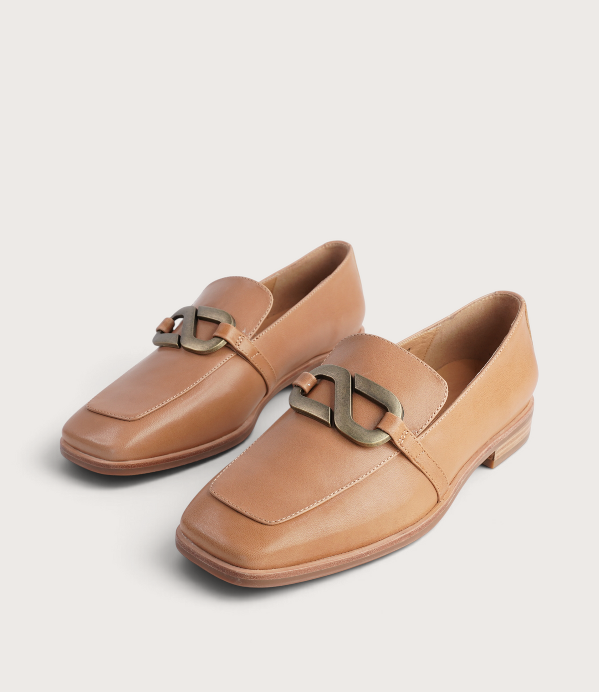 Damon Tan Leather Loafers