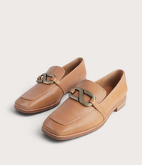 Damon Tan Leather Loafers