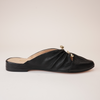 Fibby Black Leather Flats