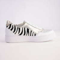 Nevyle White Multi Leather Sneakers - DJANGO AND JULIETTE | Shouz
