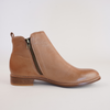 Nakta Dark Tan Leather Ankle Boots