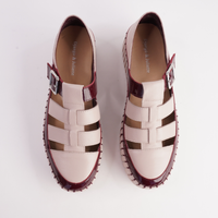 Baytown Burgundy Patent/ Nude Leather Sneakers
