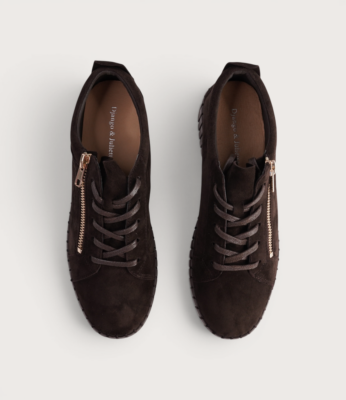Bump Chocolate Suede Sneakers