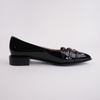 Eliora Black Patent Leather Flats