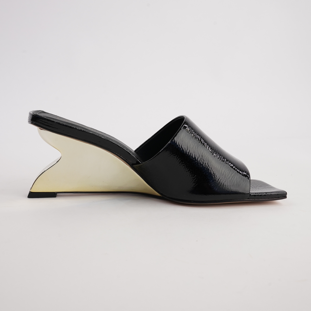 KL7040001 Black Patent Wedges - BRAZILLIO | Shouz