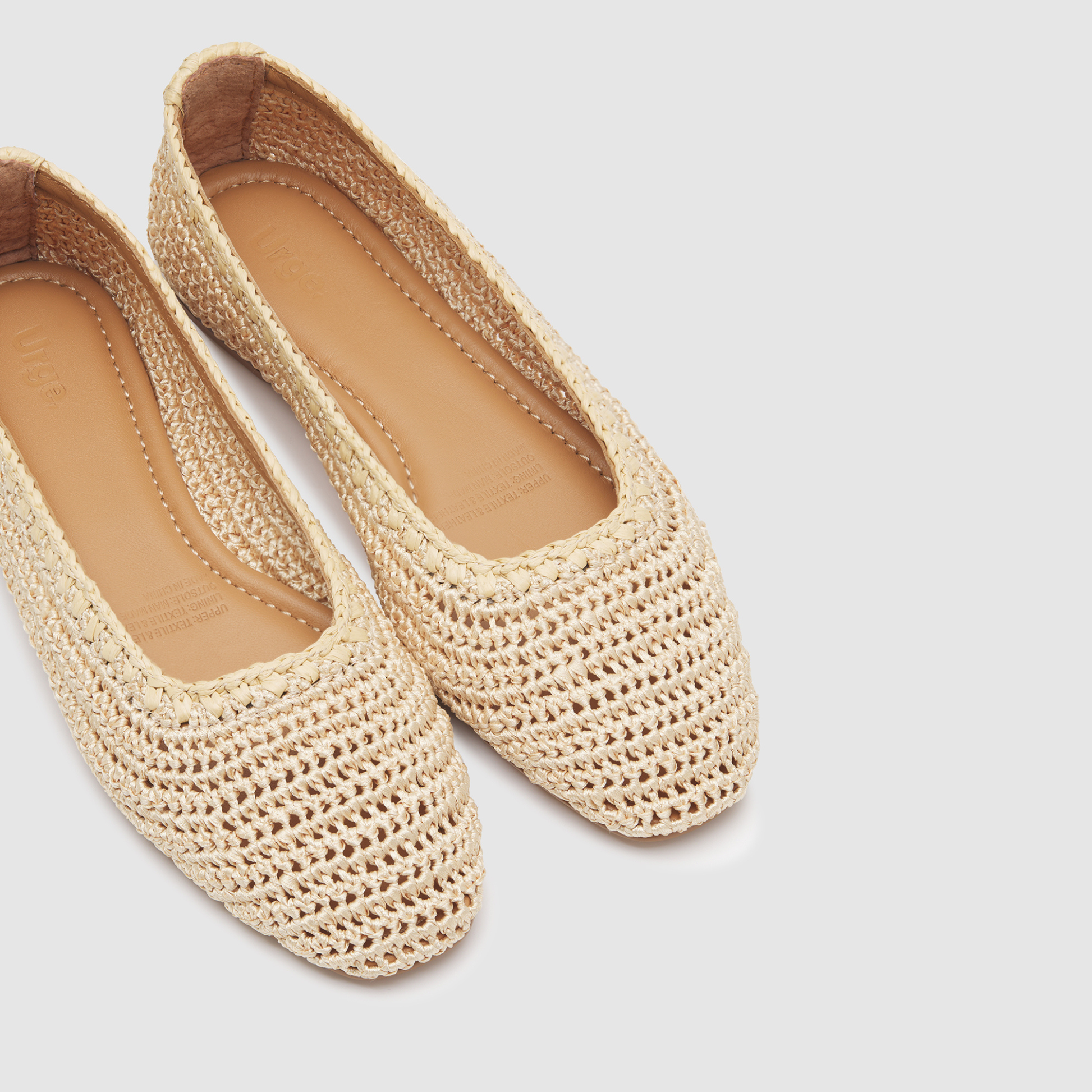 Cleo Natural Crochet Flats