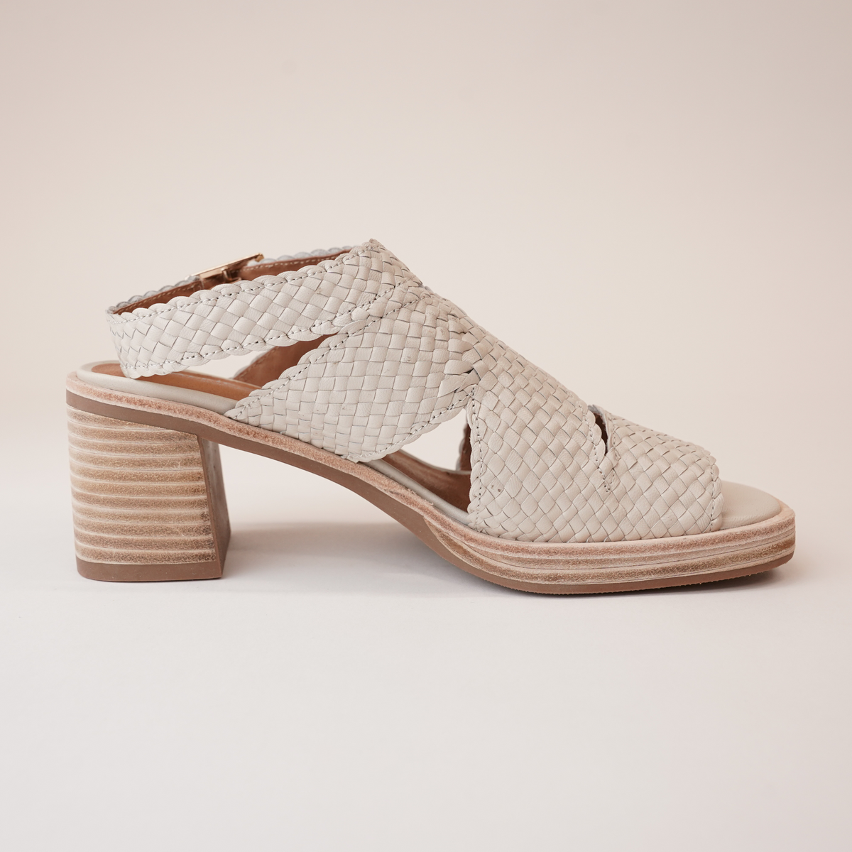 Amuse Cream Leather Heels - ALFIE AND EVIE | Shouz