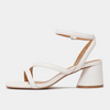 Petricia White Leather Heels