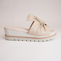 Wolin Camel/ Ivory Sole Leather Sandals