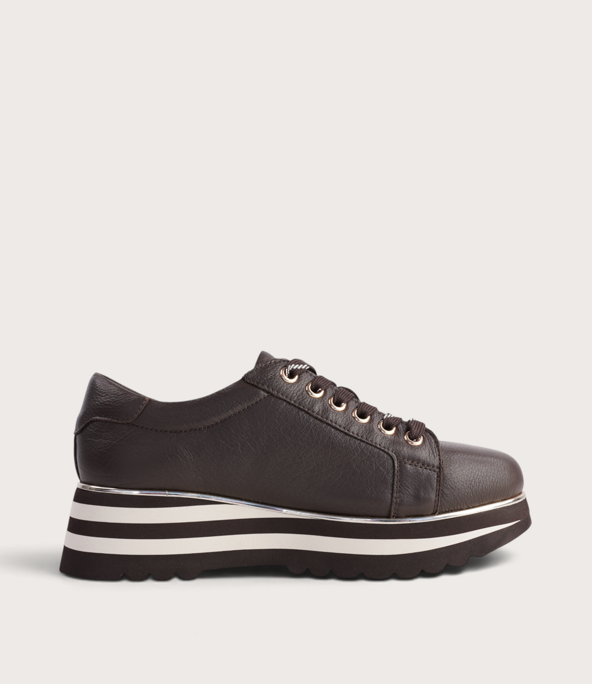 Eammes Choc/Milk Leather Sneakers