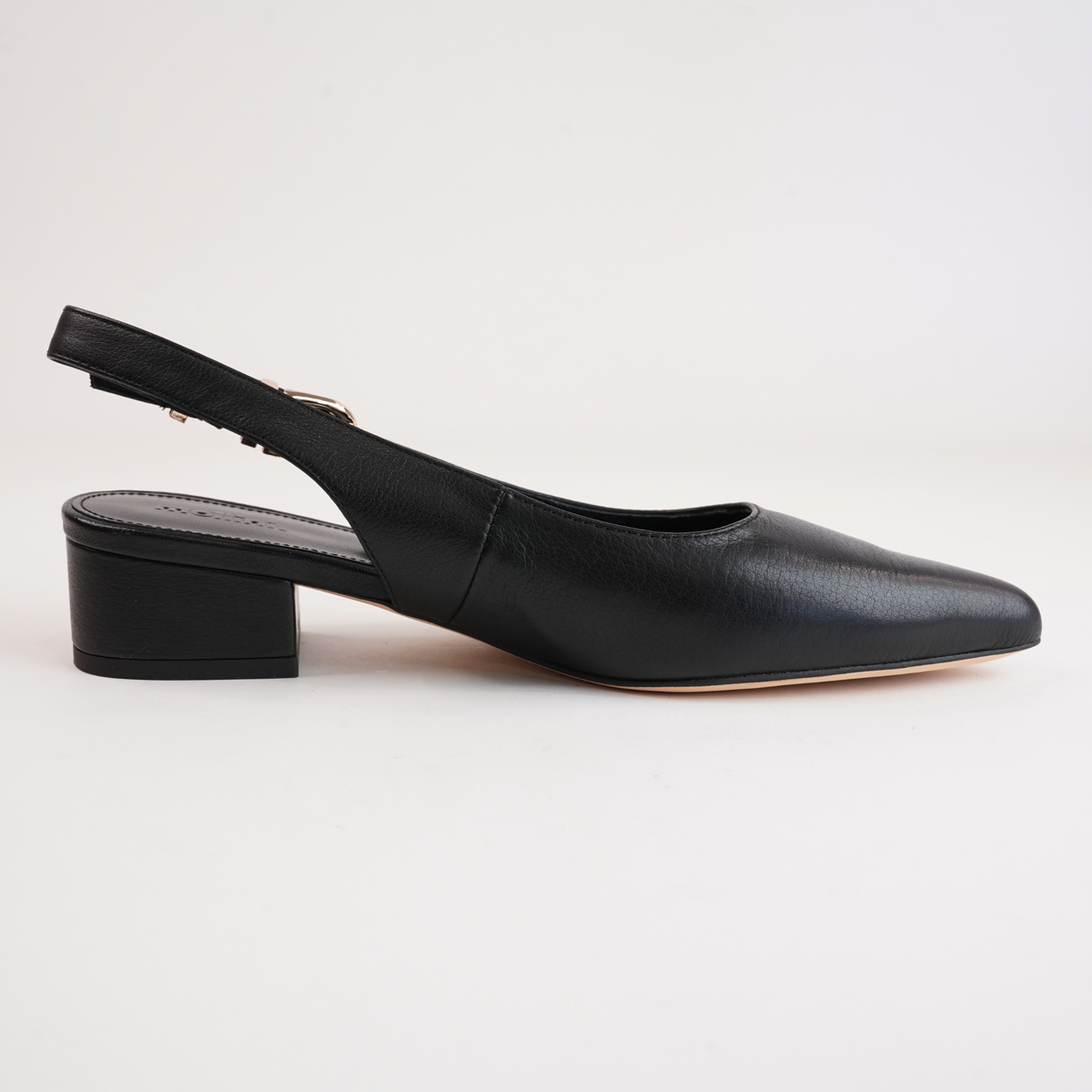 Thetrim Black Leather Heels - MOLLINI | Shouz