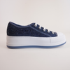 Gillers Blue Distress Denim/ Jewel Sneakers