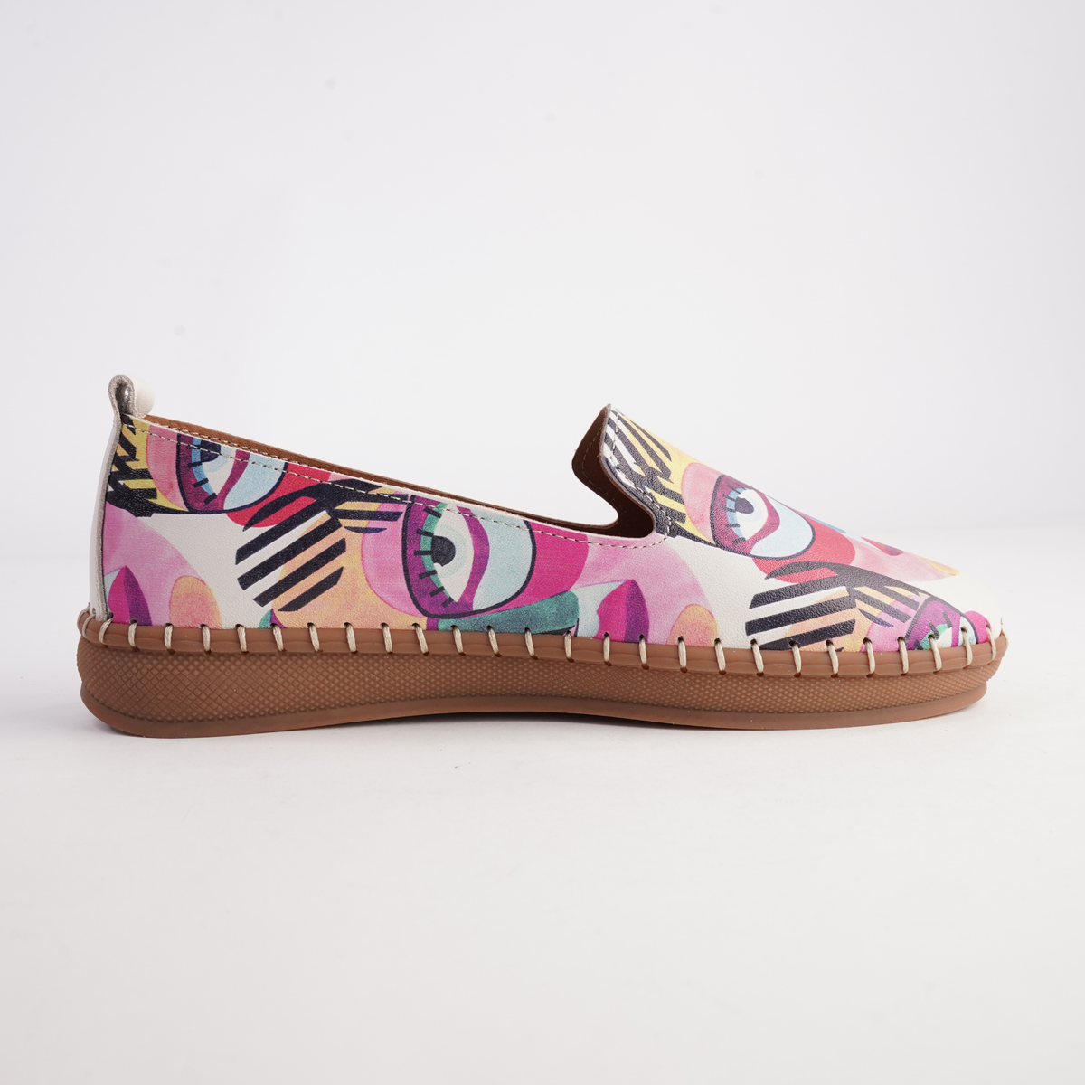 Reba Portrait Leather Flats - SALA | Shouz
