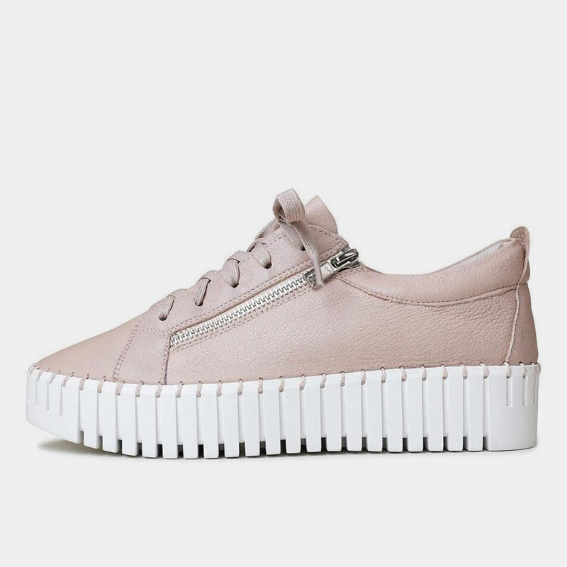 Bump Rose Leather Sneakers