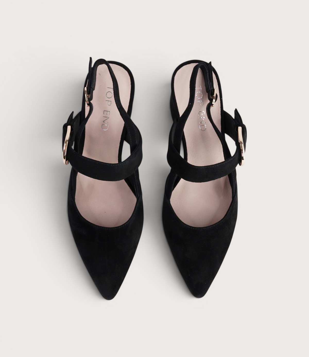 Asten Black Suede Heels