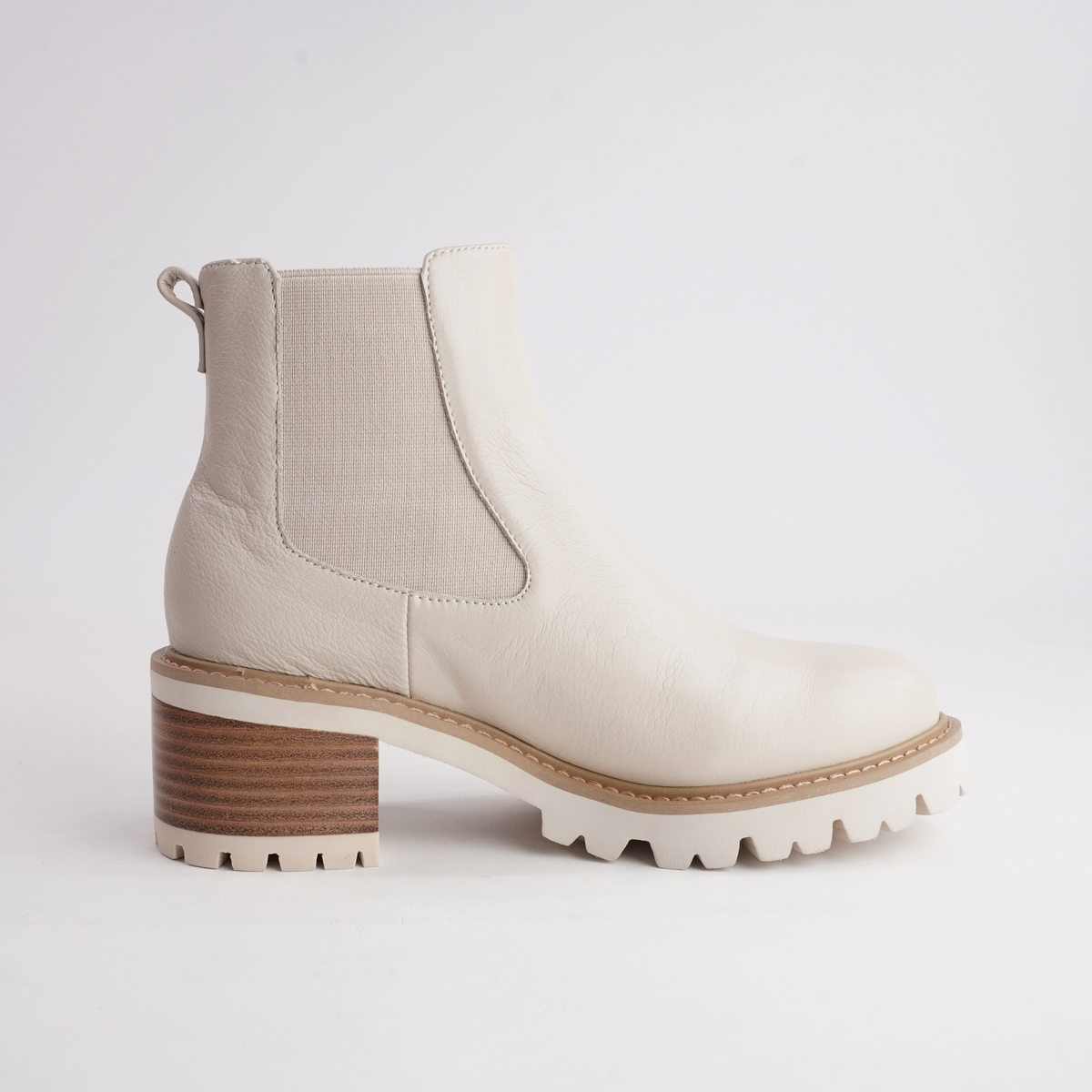 Mcalister Vanilla Leather Ankle Boots - DJANGO AND JULIETTE | Shouz