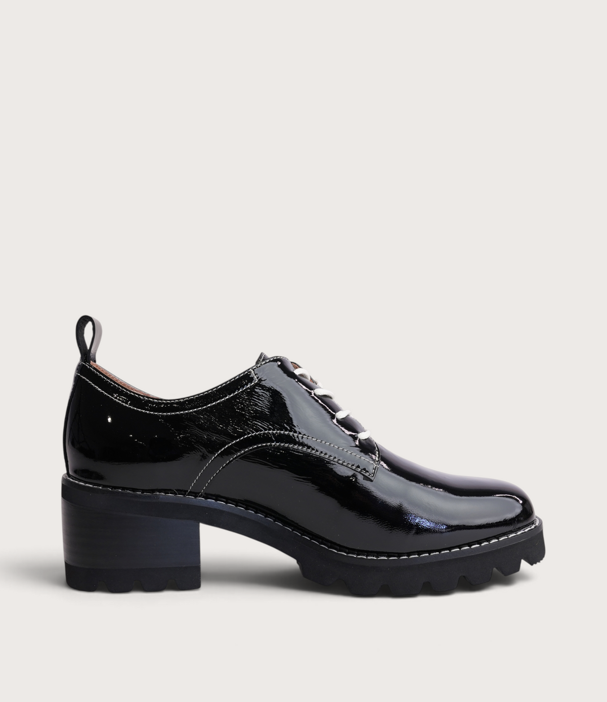 Daya Black Patent Leather Brogues