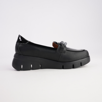 Barcelona Black Multi Leather Loafers - MARCO SANTINI | Shouz