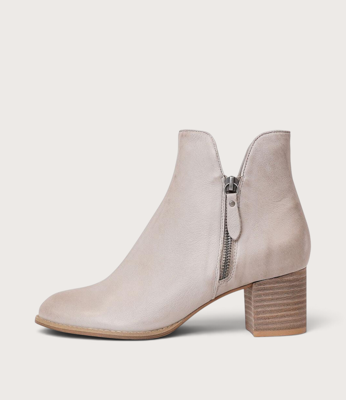 Shiannely Smoke Leather Ankle Boots