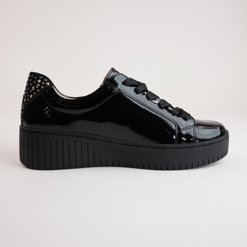 Kees Black Patent Leather Sneakers