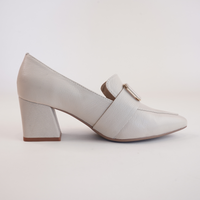 Moseles Vanilla Leather Heeled Loafers