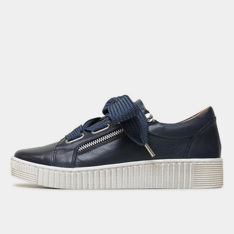 Jovi Navy Leather Sneakers