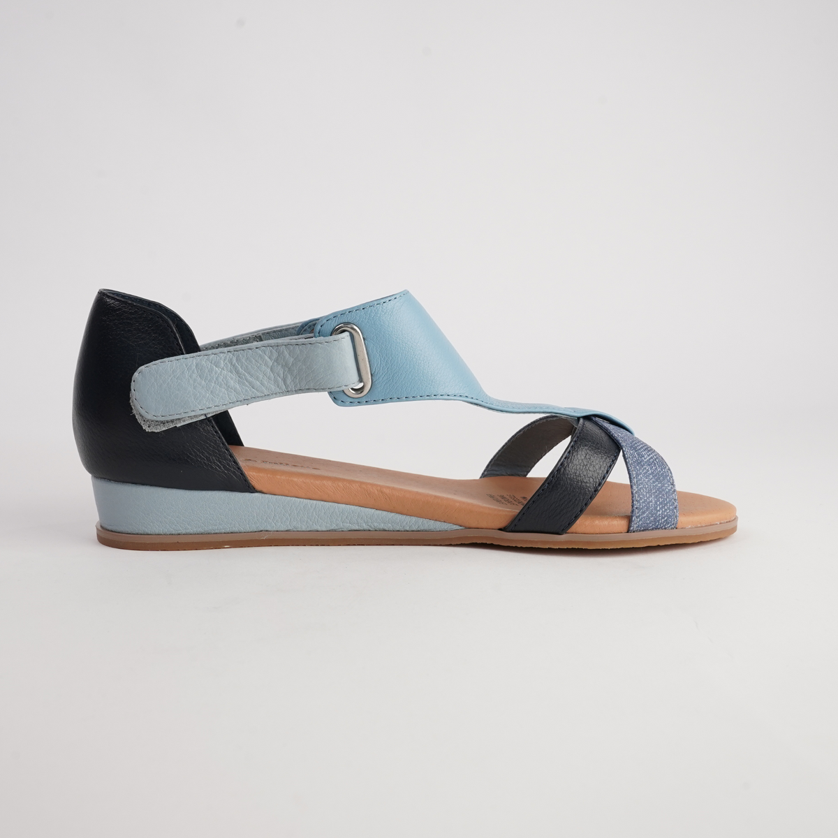 Hayzel Denim Multi Leather Sandals - DJANGO AND JULIETTE | Shouz