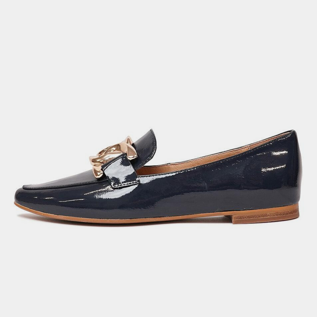 Socoro Navy Patent Leather Loafers - TOP END | Shouz