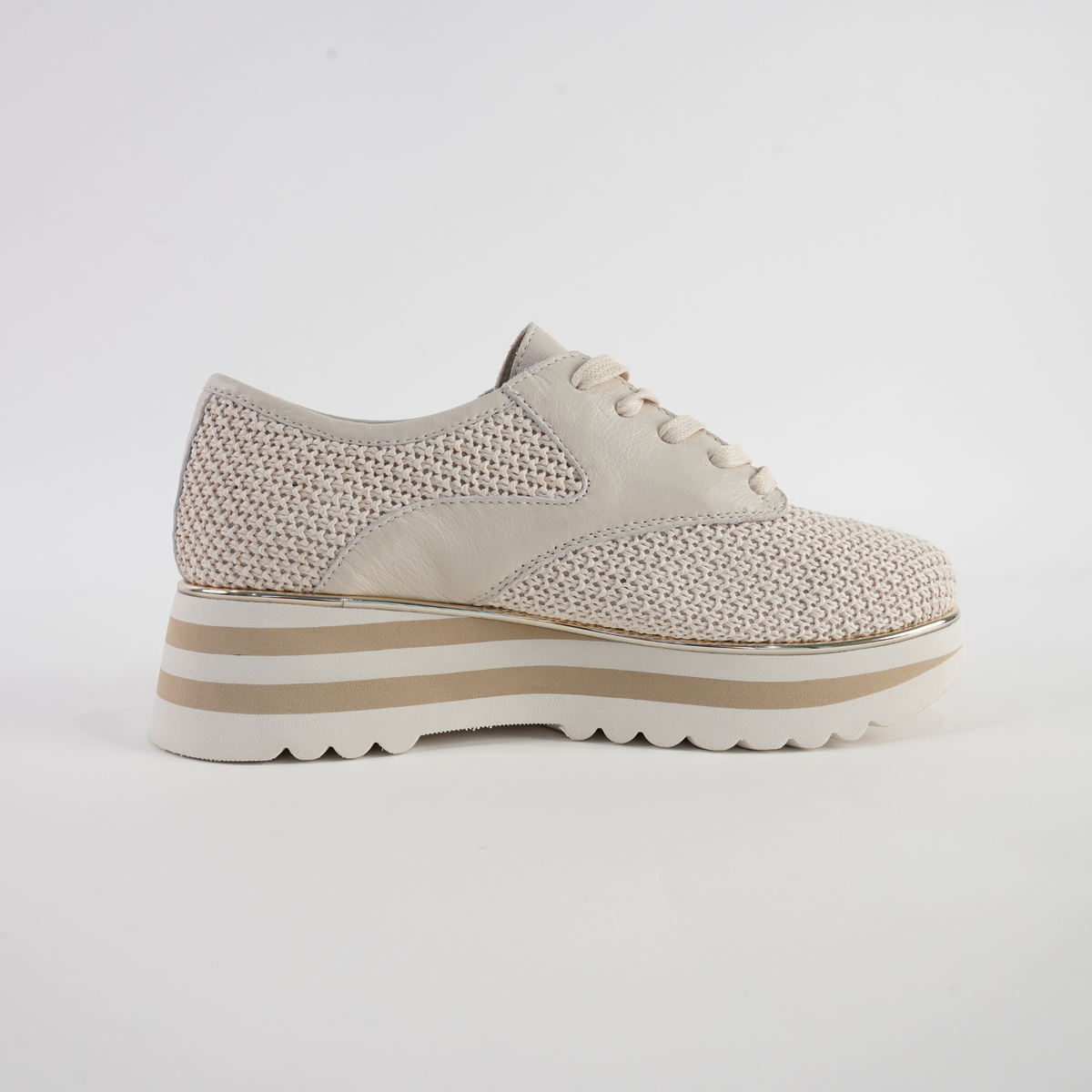 Endo Ivory Raffia/ Milk Leather Sneakers - DJANGO AND JULIETTE | Shouz