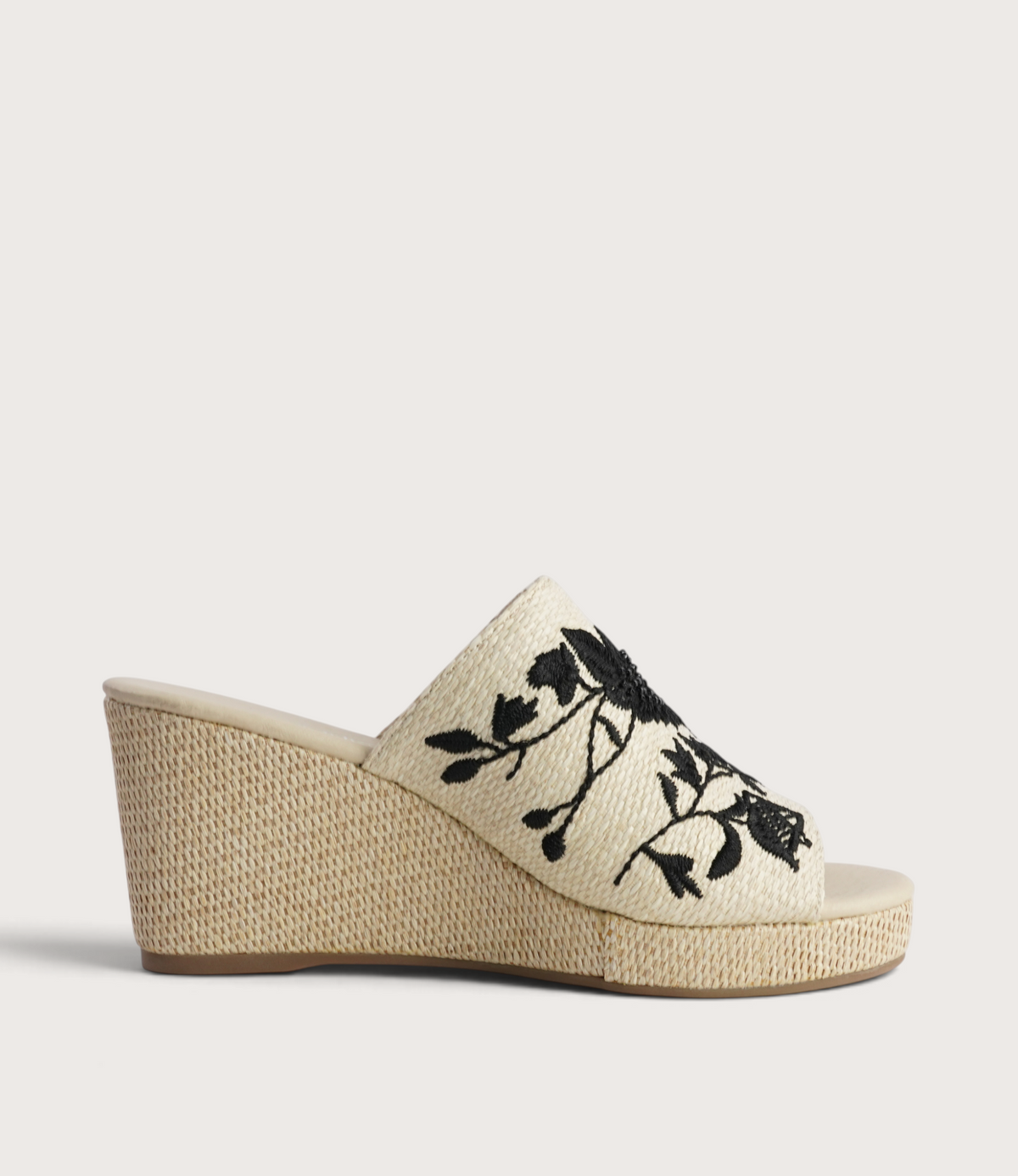 Pixiel Natural/ Black Espadrille Wedges