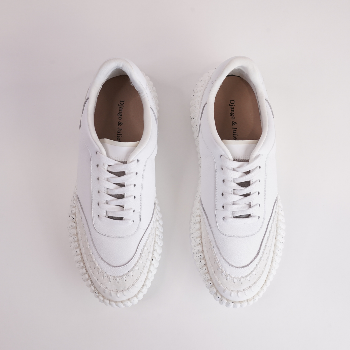 Cobus White Leather Sneakers - DJANGO AND JULIETTE | Shouz