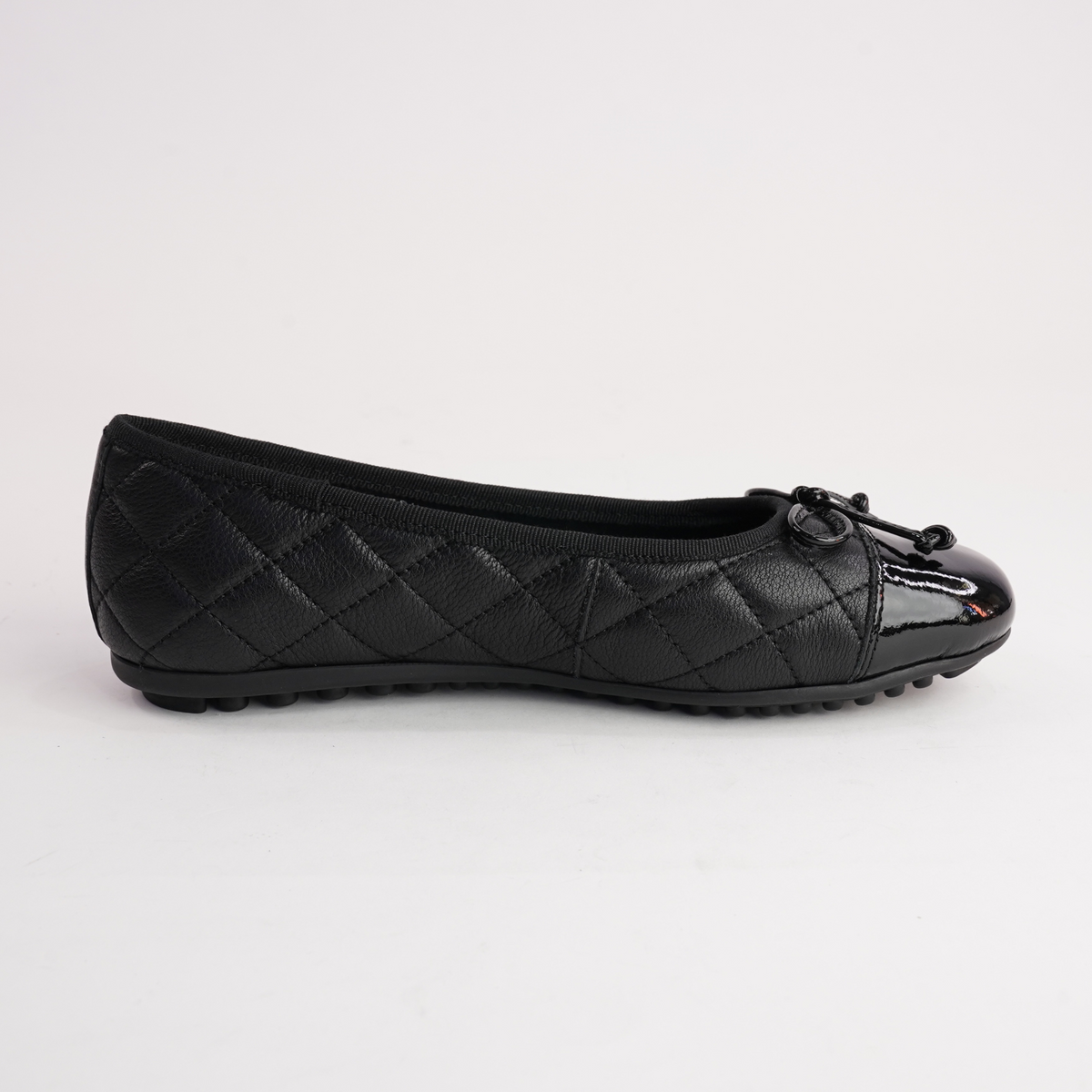 Bookie Black Patent/ Black Leather Ballet Flats - DJANGO AND JULIETTE | Shouz