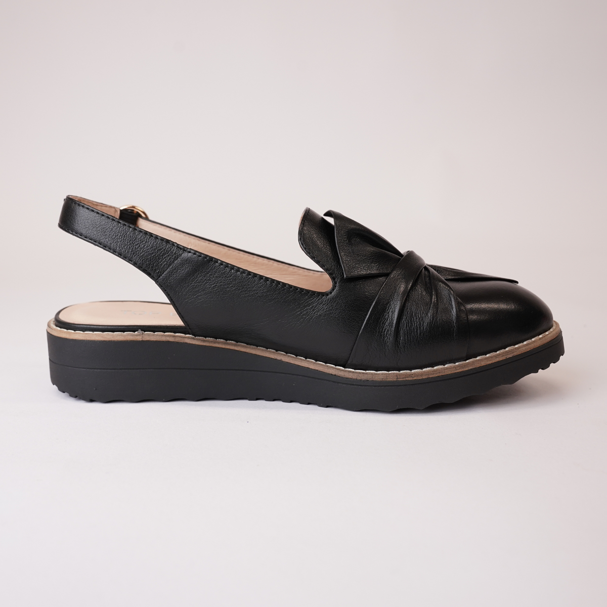 Olissas Black/ Black Sole Leather Loafers - TOP END | Shouz