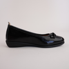 Sarah Black Patent Leather Ballet Flats