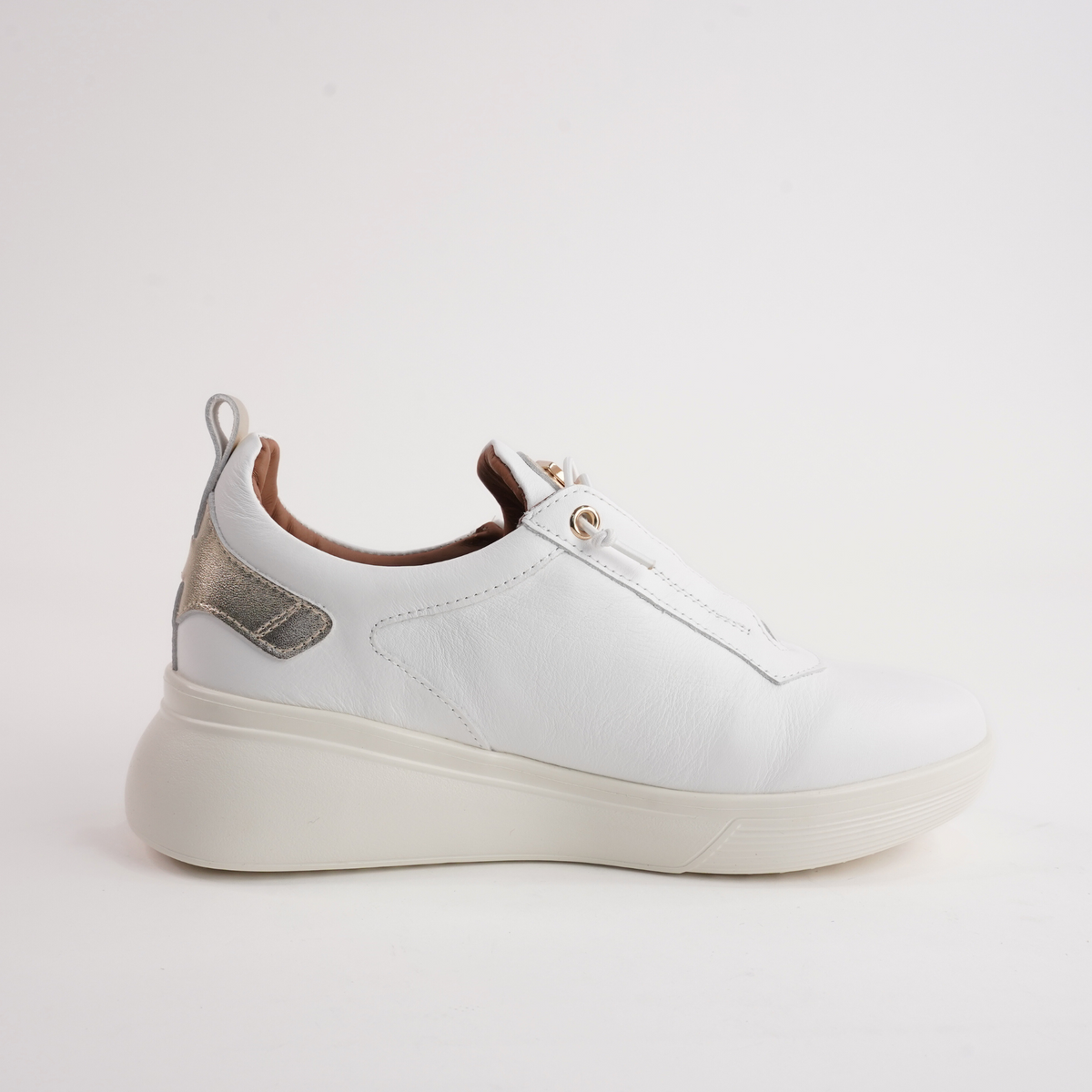 Tickler White Leather Sneakers - ALFIE AND EVIE | Shouz