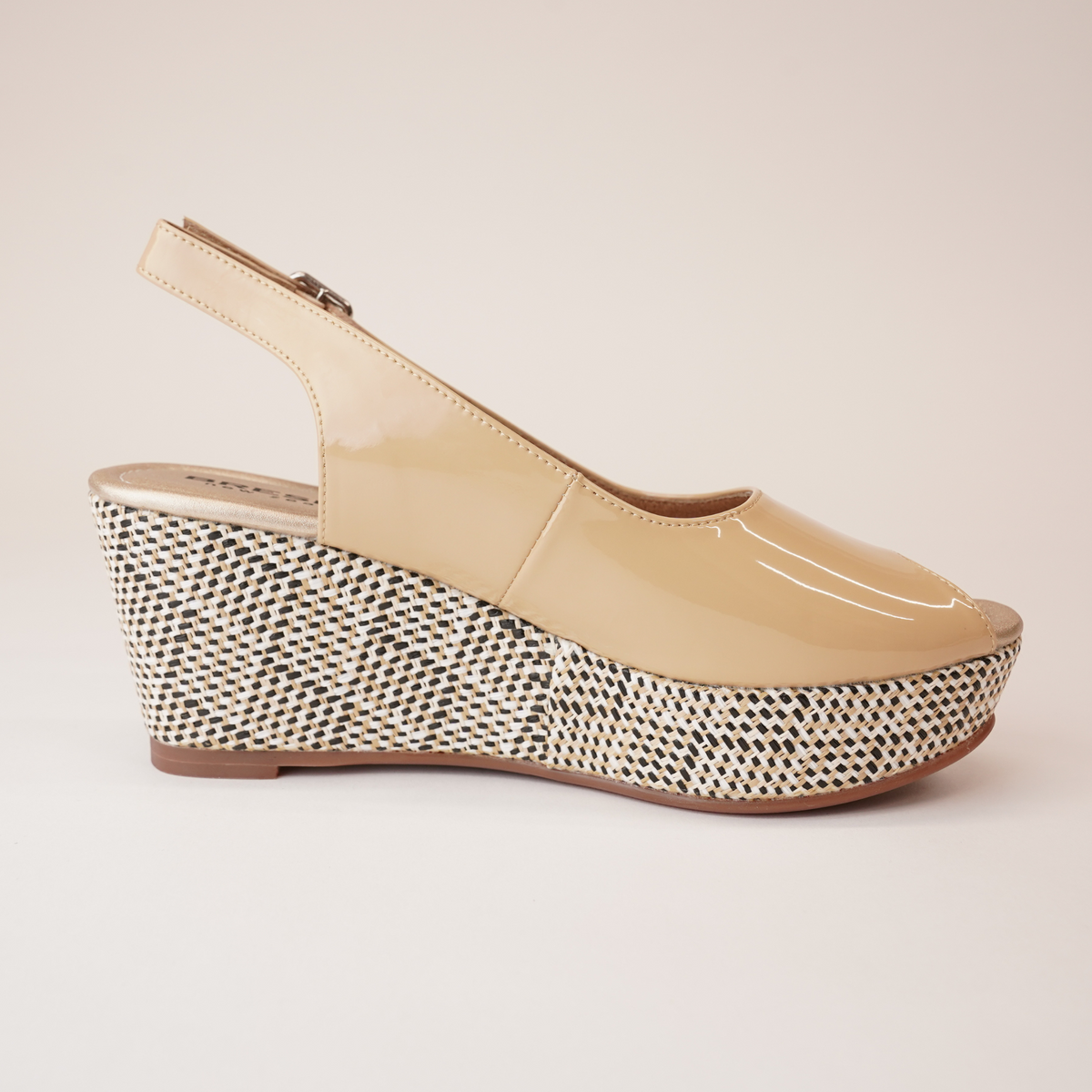 Sabyne Nude Patent Wedges - BRESLEY | Shouz