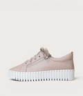 Bump Rose Leather Sneakers
