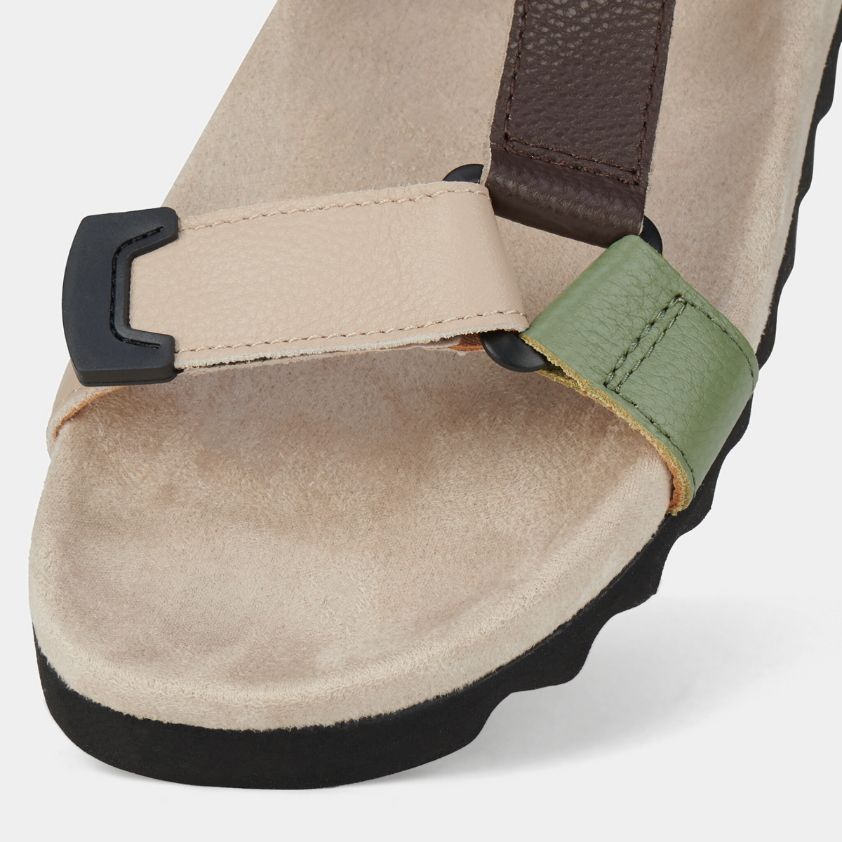 Sandal Tooth Wedge Trail Leather Sandals - ROLLIE | Shouz