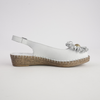 Erica White Leather Espadrille Wedges