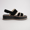 Vera Black Suede Sandals
