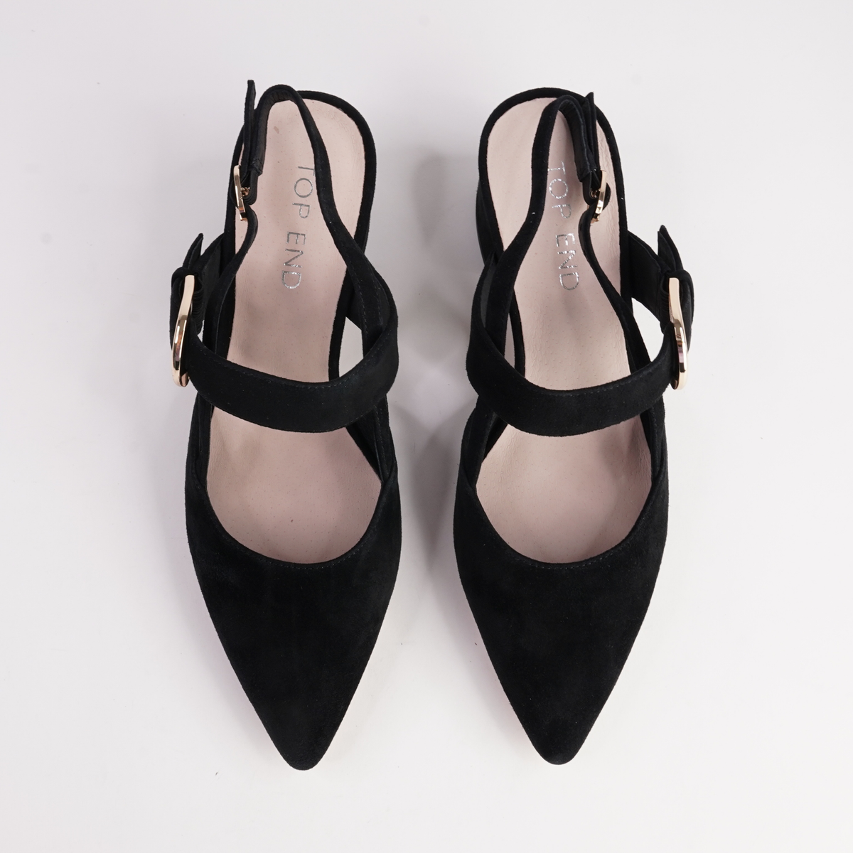 Asten Black Suede Heels - TOP END | Shouz