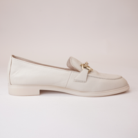 Lana Cream Leather Loafers