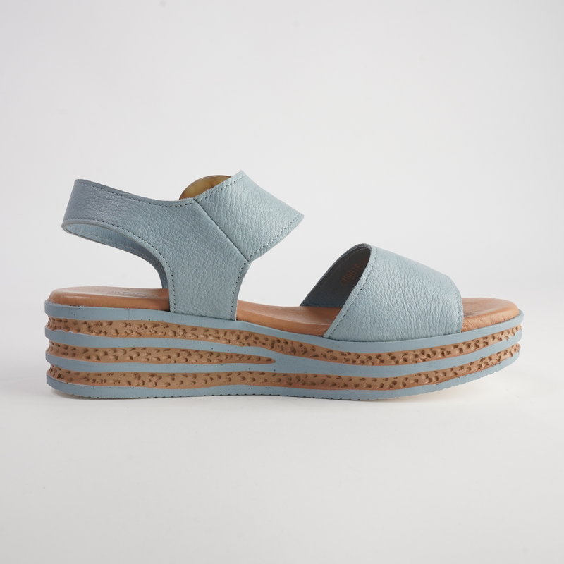 Cubbie Denim Leather Sandals