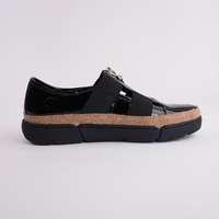 Teni Black Patent/ Black Patent Leather Sneakers