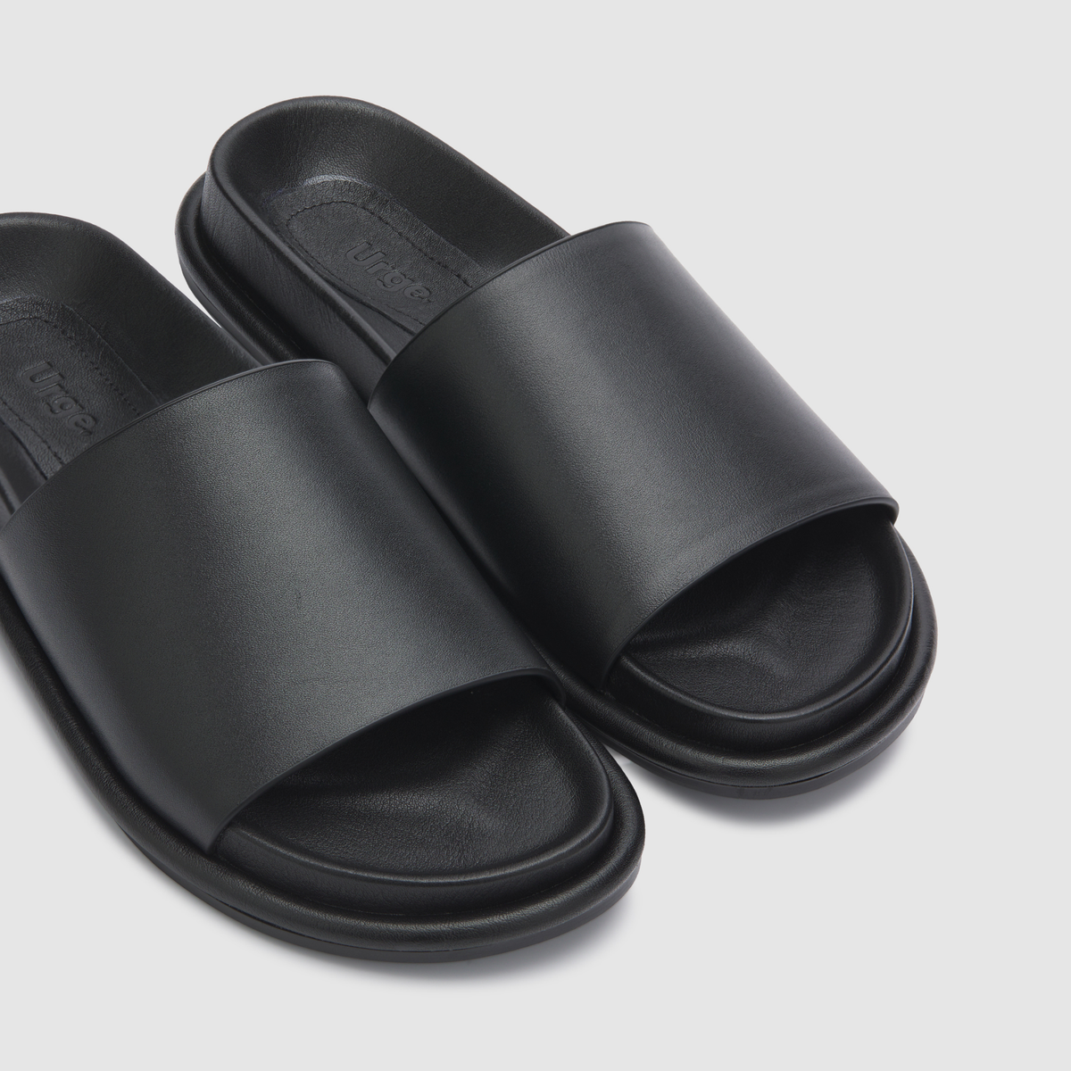 Arcade Black Leather Sandals