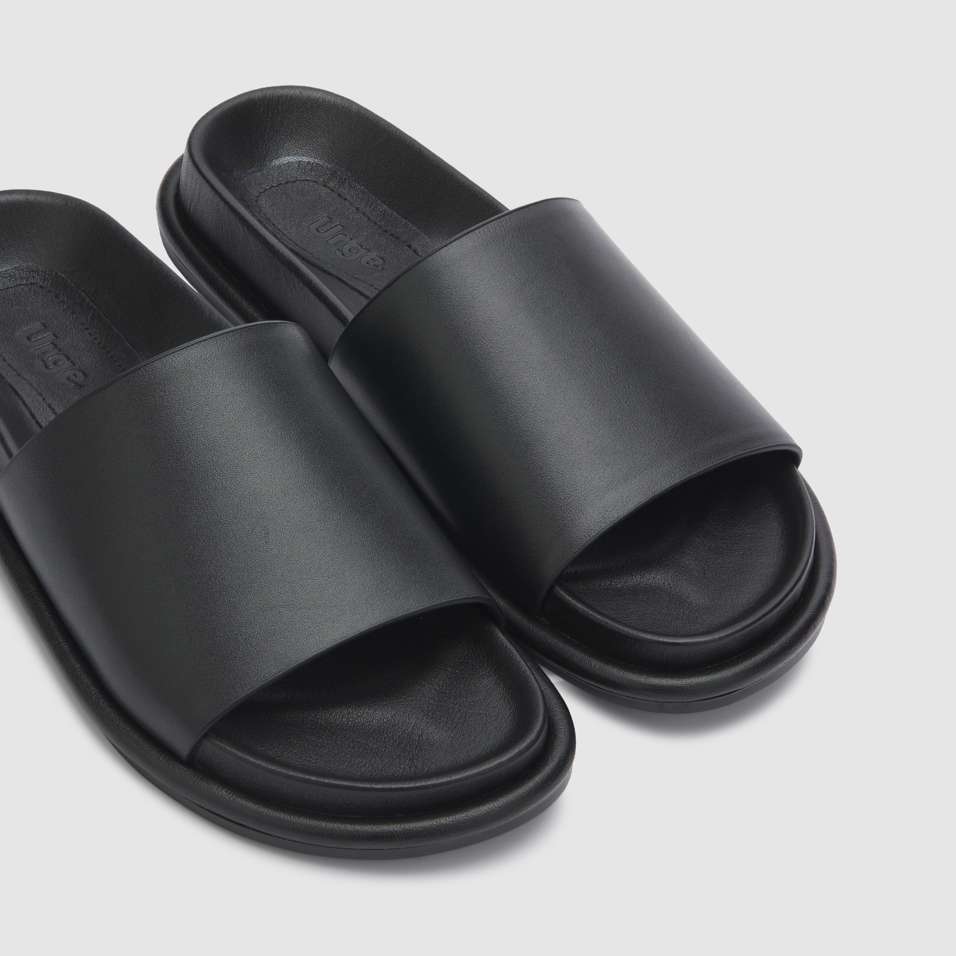 Arcade Black Leather Sandals