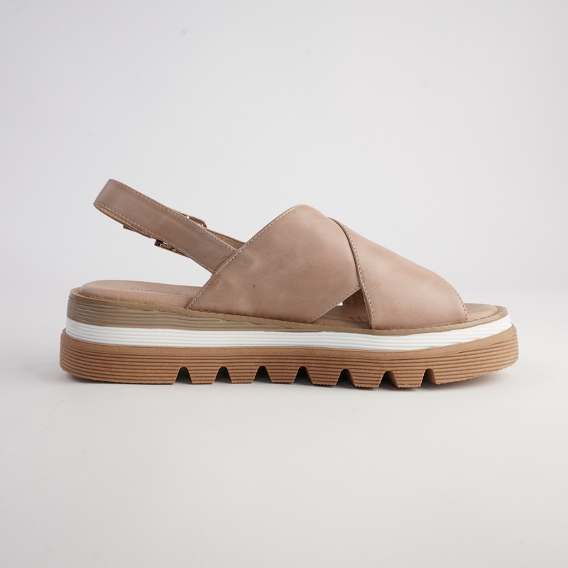 Sasi Cappuccino Leather Sandals