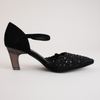 Krama Black Leather Heels