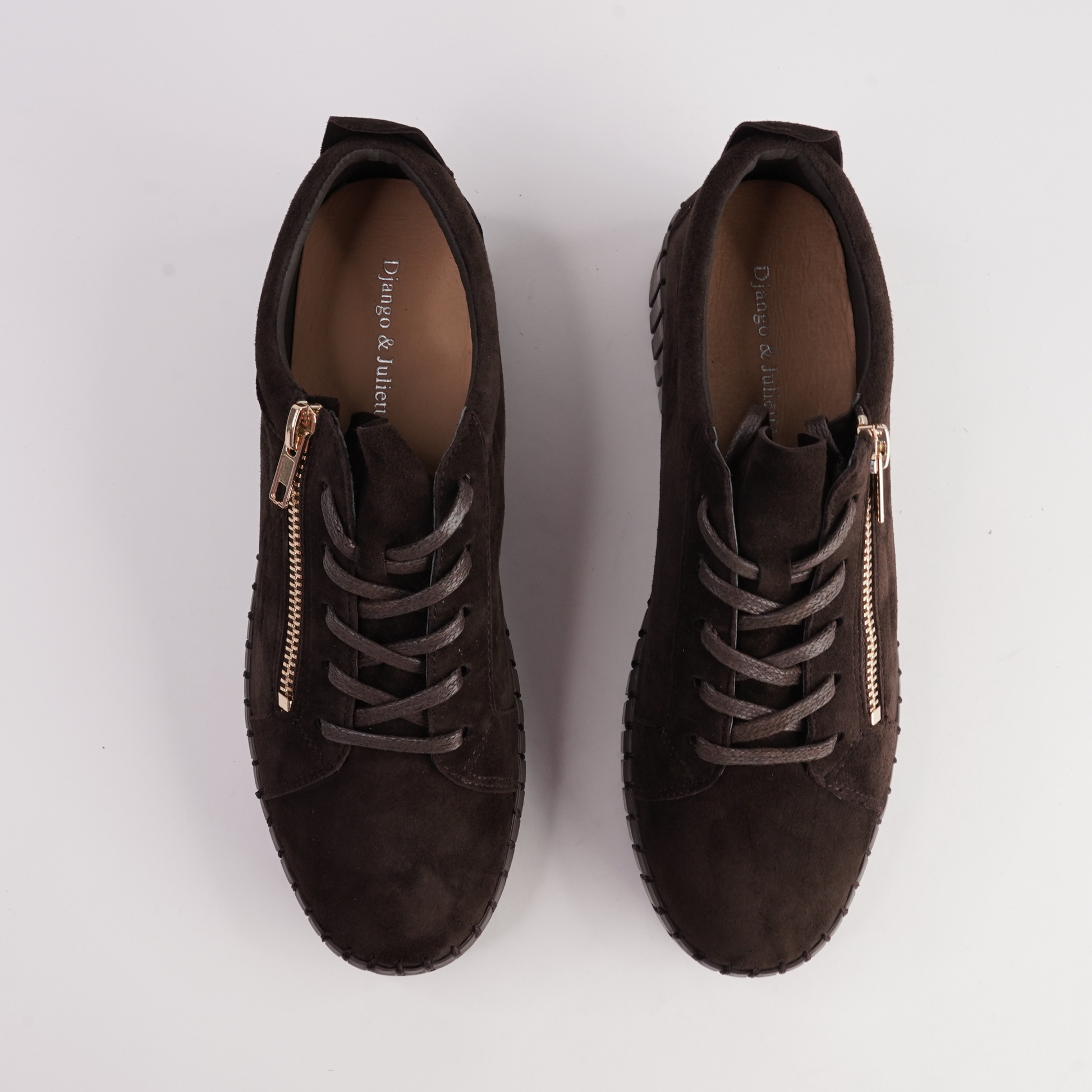 Bump Chocolate Suede Sneakers